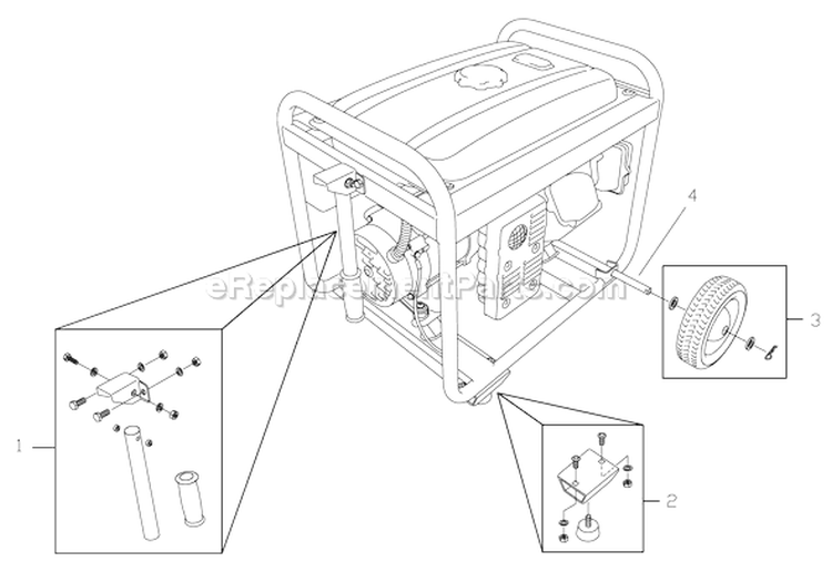 Page C Diagram and Parts List for  Briggs and Stratton Generator